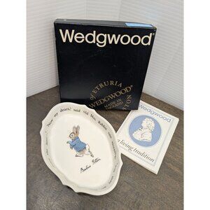 Wedgwood Beatrix Potter Peter Rabbit Oval Dish With Box 4.5" Made In England Dec